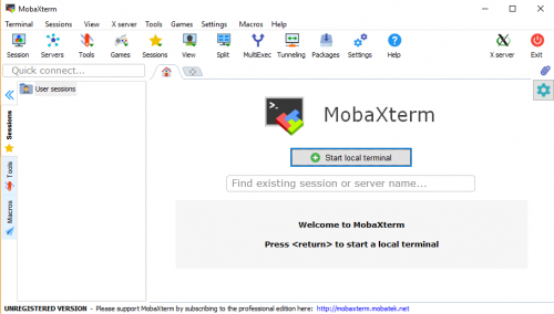 MobaXTerm option 1 step