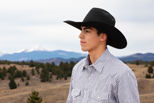 Kellen Colliflower in a cowboy hat